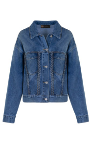 The Musthaves Braided Denim Jacket