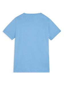 Versace Kids logo-embossed cotton T-shirt - Blauw