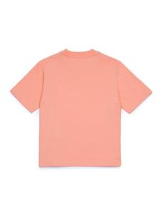 Diesel Kids watercolour-effect logo T-shirt - Roze