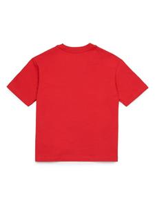Diesel Kids watercolour-effect logo T-shirt - Rood