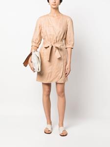 Armani Exchange Linnen wikkeljurk - Beige