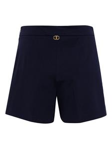 TWINSET logo-embossed slim-fit shorts - Blauw