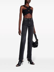 Dion Lee high-waisted straight-leg jeans - Zwart