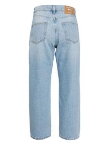 Joshua Sanders embroidered-smiley high-rise jeans - Blauw