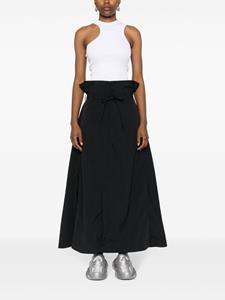 Y-3 logo-print A-line skirt - Zwart