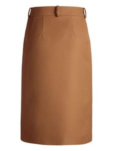 Bally wool-blend midi skirt - Oranje