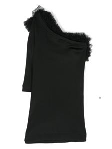 Monnalisa tulle-detail dress - Zwart