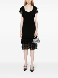 CHANEL Pre-Owned 2007 midi-jurk met diepe ronde hals - Zwart