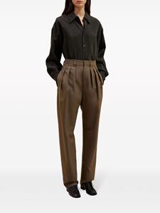 LEMAIRE high-waist straight-leg tailored trousers - Bruin