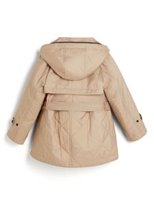 Brunello Cucinelli Kids quilted hooded trench coat - Beige