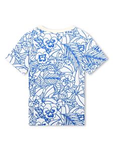Kenzo Kids Katoenen T-shirt met logoprint - Wit