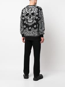 Philipp Plein Sweater met paisley-print - Zwart