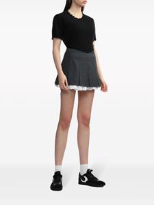 SHUSHU/TONG ruffled-trim pleated miniskirt - Grijs