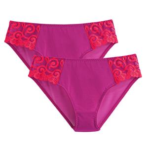 LA REDOUTE COLLECTIONS Set van 2 slips bicolor en tule