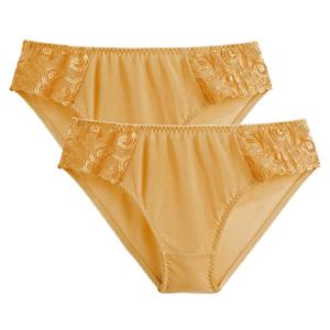 LA REDOUTE COLLECTIONS Set van 2 Slips in effen tule en geborduurde tule Lyssa