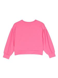 Moschino Kids stud-embellished Teddy Bear sweatshirt - Roze