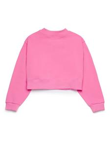 MM6 Maison Margiela Kids logo-print cotton sweatshirt - Roze