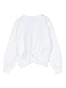 MSGM Kids rhinestone-embellished sweatshirt - Wit