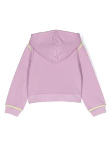 Stella McCartney Kids logo-patch zipped-up hoodie - Roze