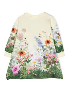 Molo A-line botanical-print dress - Geel