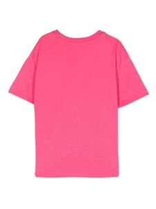 MSGM Kids logo-print cotton T-shirt - Roze