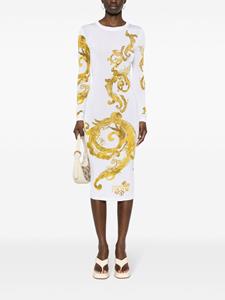 Versace Jeans Couture Watercolour Couture midi dress - Wit