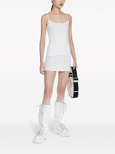 Dion Lee fine-ribbed pleated minidress - Wit