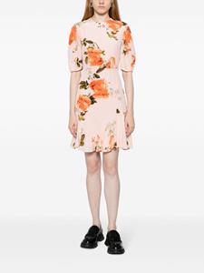 Erdem Mini-jurk met bloemenprint - Roze