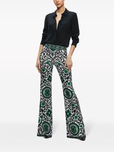 Alice + olivia Andrew geometric-print flared trousers - Wit