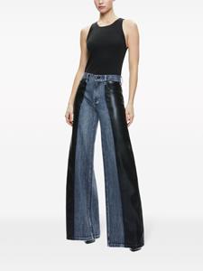 Alice + olivia Trish panelled wide-leg jeans - Blauw