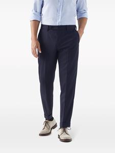 Brunello Cucinelli Pantalon met pied-de-poule print - Blauw