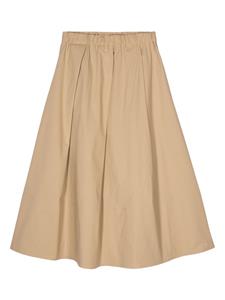 Antonelli Isotta poplin cotton skirt - Bruin