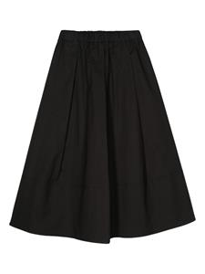 Antonelli Isotta poplin cotton skirt - Zwart