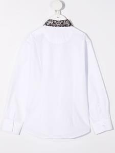 Philipp Plein Junior Shirt met contrasterende kraag - Wit