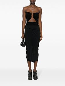 Rick Owens asymmetric-design skirt - Zwart