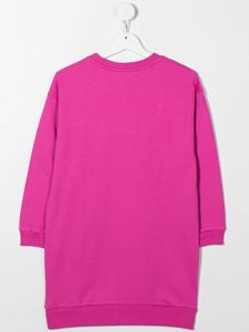 Versace Kids Sweaterjurk verfraaid met logo - Roze