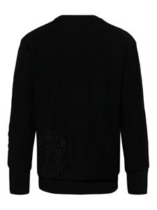 By Walid panelled cotton sweatshirt - Zwart