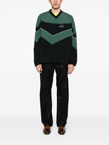 Martine Rose logo-embroidered colour-block sweatshirt - Zwart