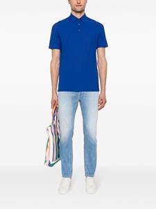 Zanone shot-sleeve polo shirt - Blauw