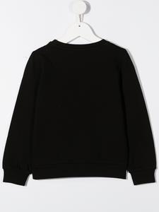 Philipp Plein Junior Sweater met logo van kristallen - Zwart