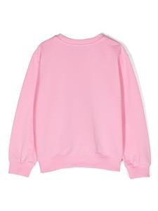 Moschino Kids Katoenen sweater met logoprint - Roze