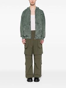 Juun.J layered cargo trousers - Groen