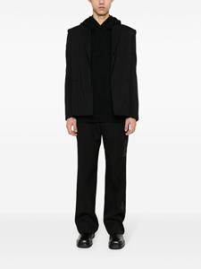 Off-White straight-leg virgin wool trousers - Zwart