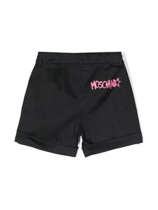 Moschino Kids Shorts met riem - Zwart