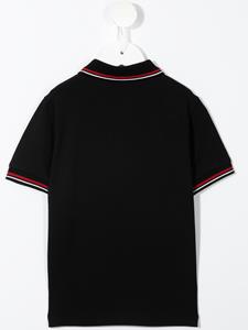 Emporio Armani Kids Poloshirt met gestreepte rand - Zwart