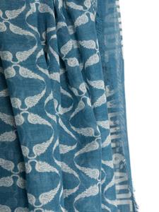 Zadig&Voltaire Delta Rock frayed scarf - Blauw