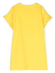 Moschino Kids Teddy Bear logo-print dress - Geel