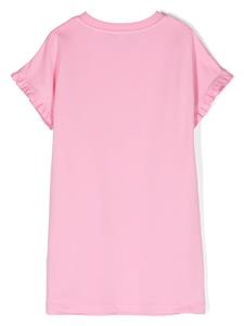 Moschino Kids Teddy Bear logo-print dress - Roze