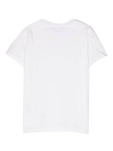 Balmain Kids T-shirt met geborduurd logo schouder-reliëf - Wit