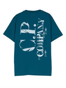C.P. Company Kids illustration-print cotton T-shirt - Blauw